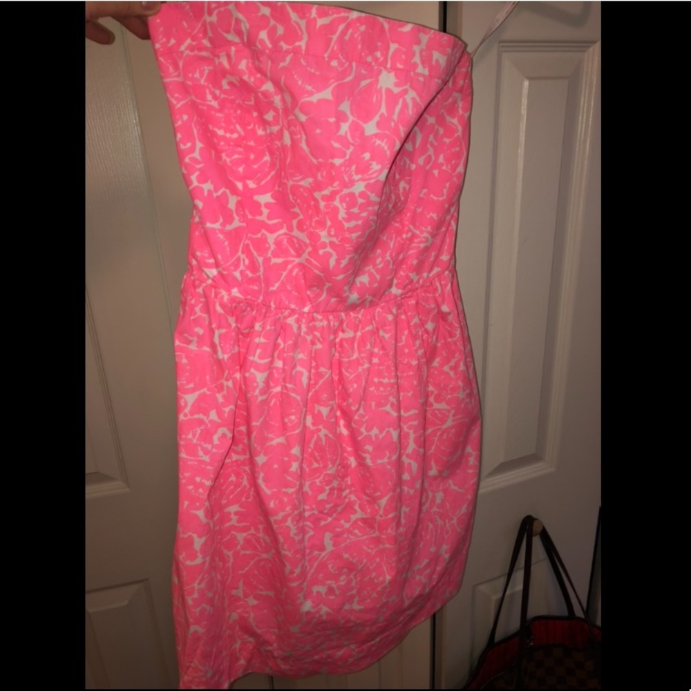 Lilly Pulitzer Neon Pink Print dress size M